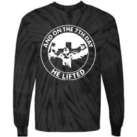 Jesus And On The 7th Day He Lifted Novelty Tie-Dye Long Sleeve Shirt