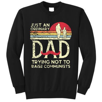 Just An Ordinary Dad Trying Not To Raise Communists Fathers Sweatshirt