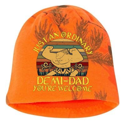 Just An Ordinary Demi Dad Funny Daddy Father Family Kati - Camo Knit Beanie