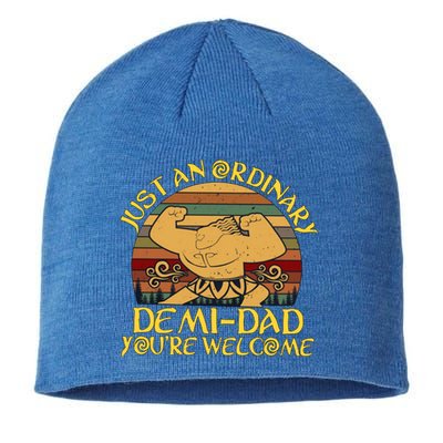 Just An Ordinary Demi Dad Funny Daddy Father Family Sustainable Beanie