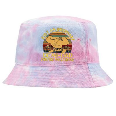 Just An Ordinary Demi Dad Funny Daddy Father Family Tie-Dyed Bucket Hat