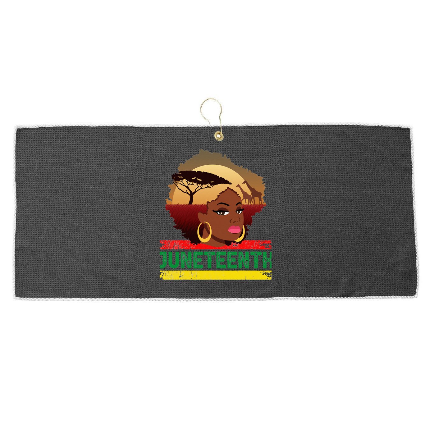 Juneteenth  African Pride Large Microfiber Waffle Golf Towel