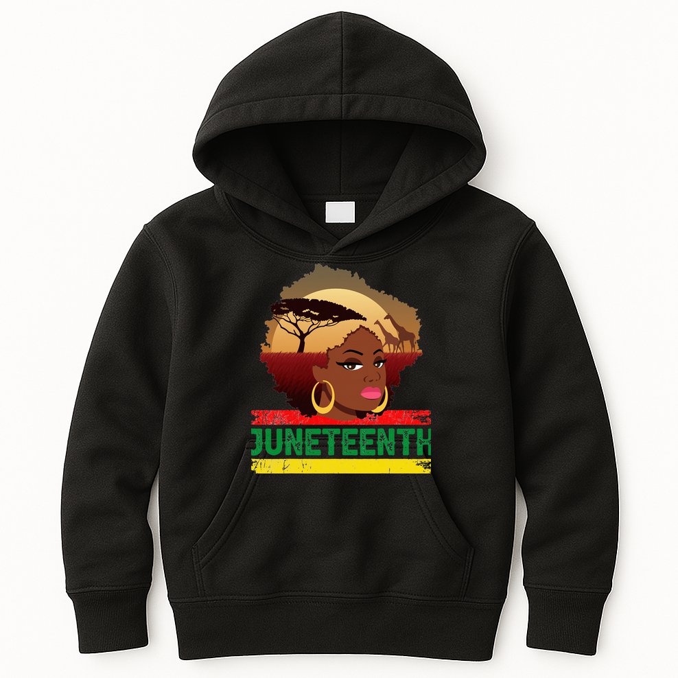Juneteenth  African Pride Kids Hoodie