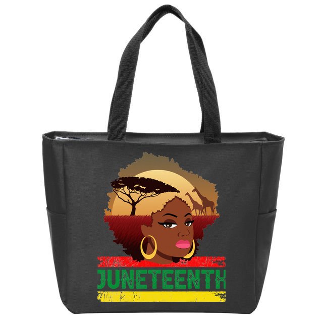 Juneteenth  African Pride Zip Tote Bag