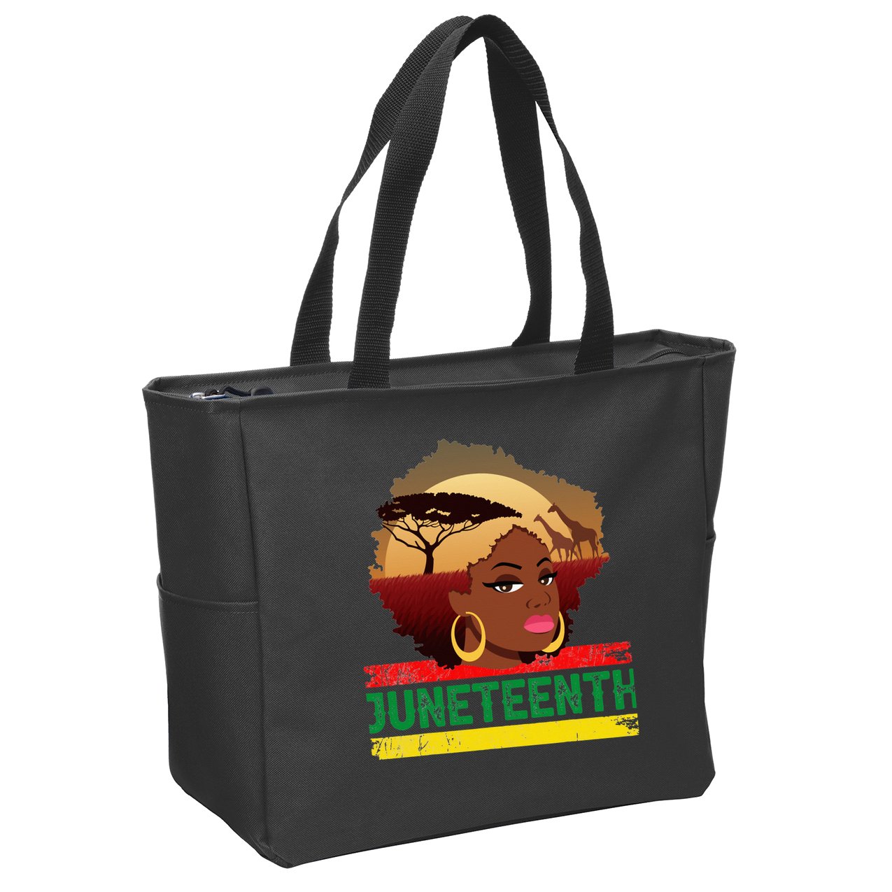Juneteenth  African Pride Zip Tote Bag