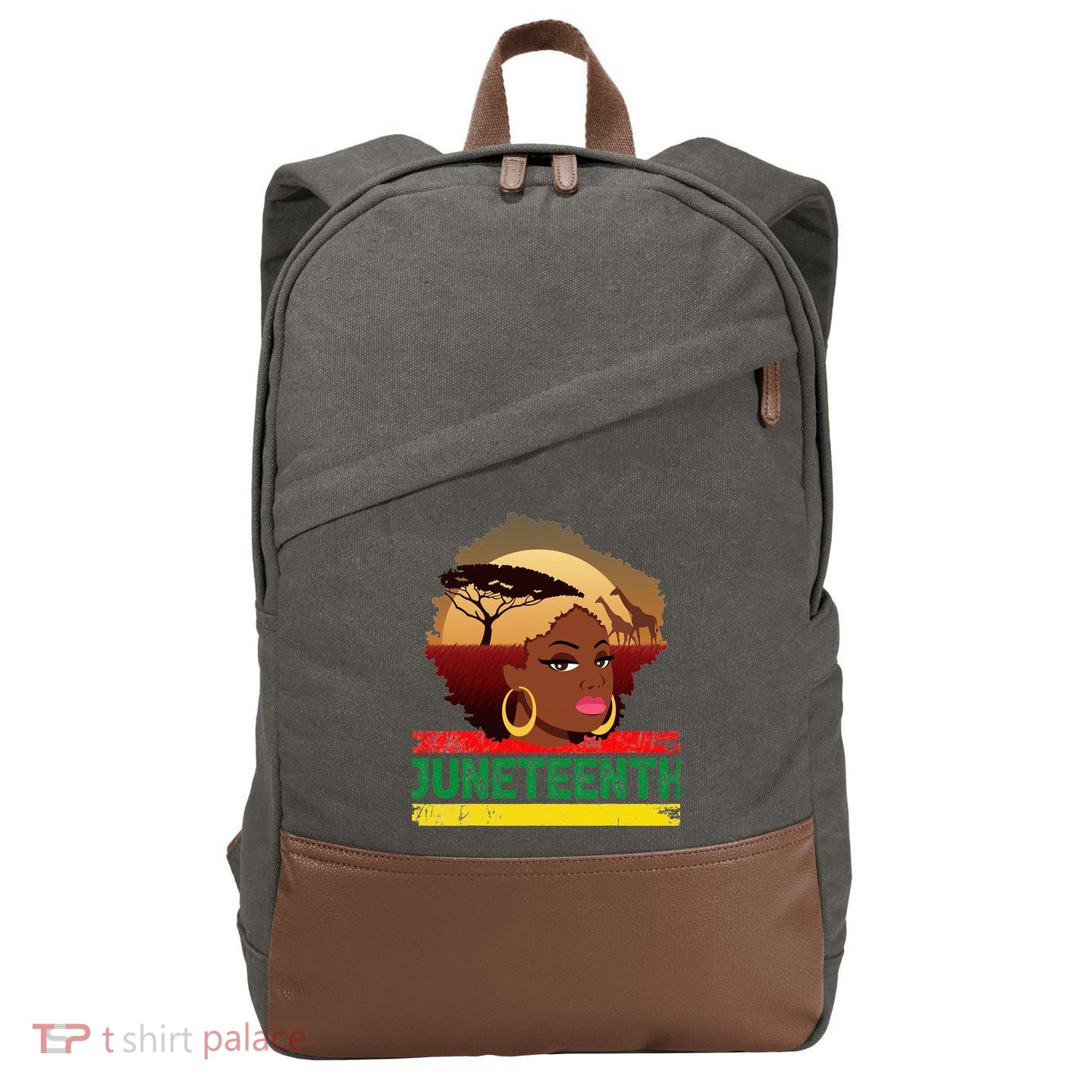 Juneteenth  African Pride Cotton Canvas Backpack