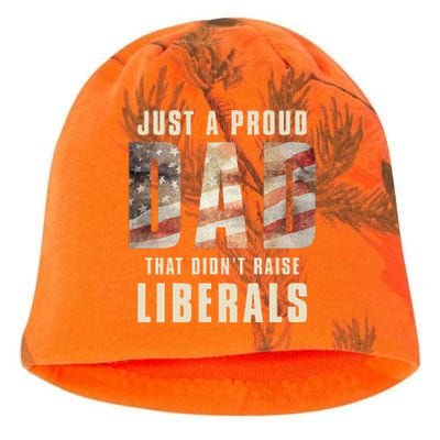 Just A Proud Dad That DidnT Raise Liberals Kati - Camo Knit Beanie