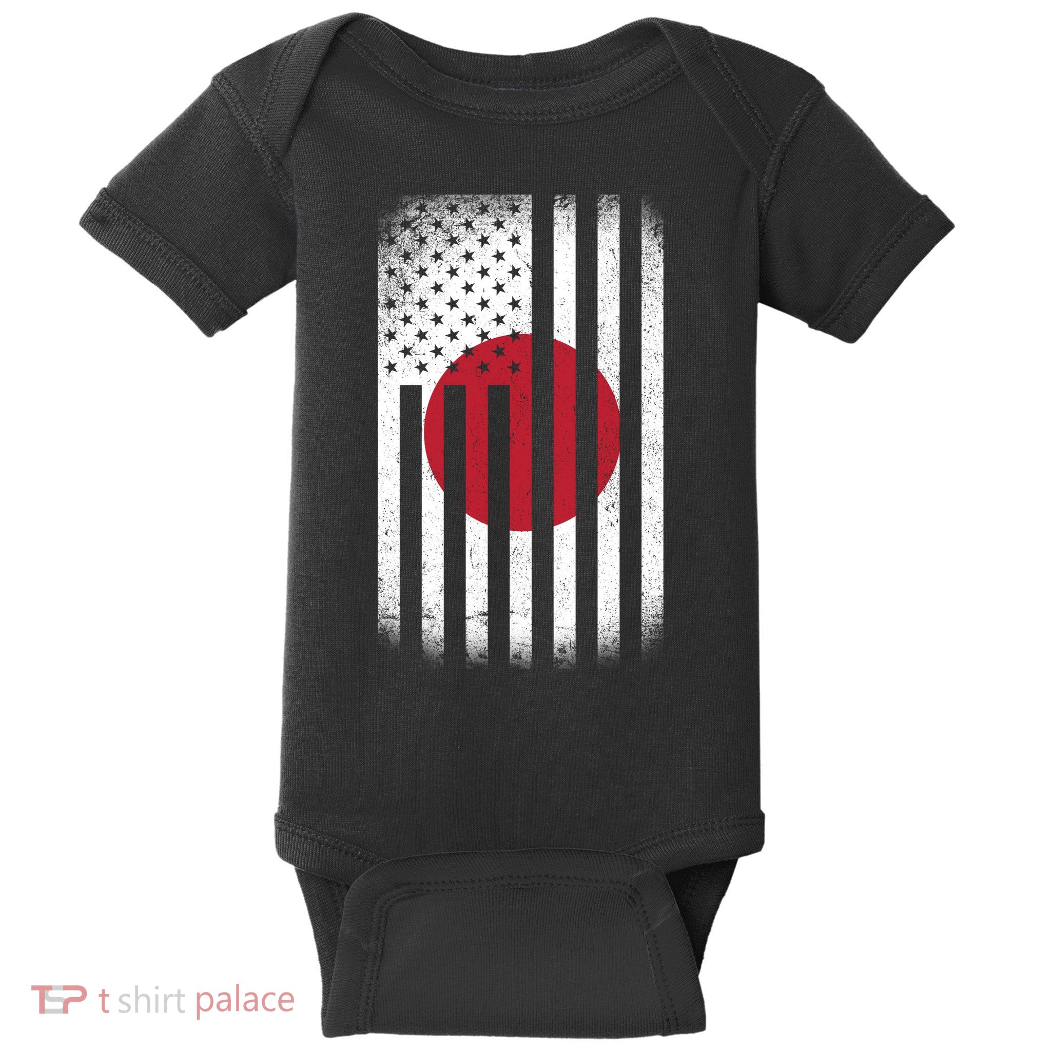 Vintage Japan Flag Baby Bodysuit