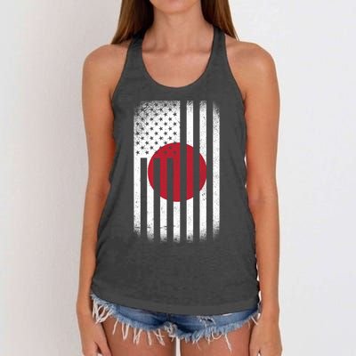 Vintage Japan Flag Women's Knotted Racerback Tank