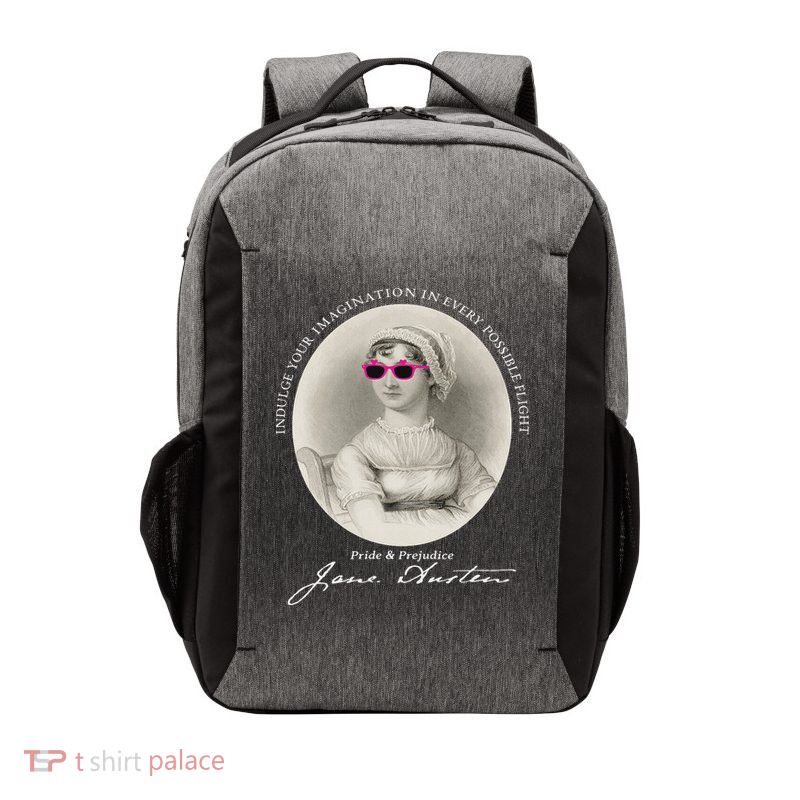 Jane Austen Pride & Prejudice Imagination Quote Vector Backpack