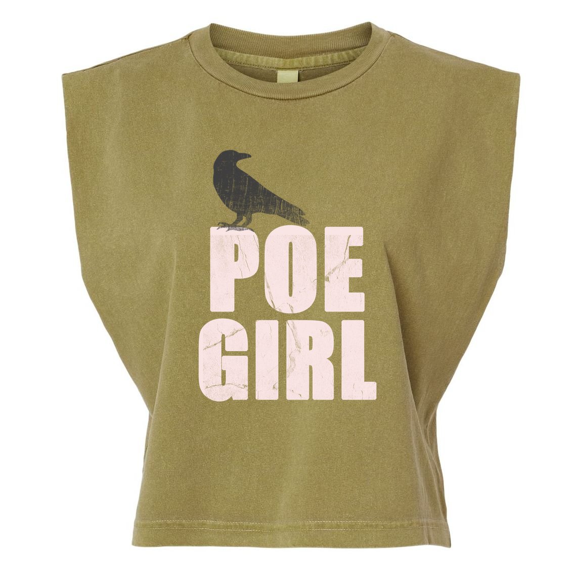 Just A Poe Writing Poem Author World Poetry Day Writer Gift Garment-Dyed Women's Muscle Tee