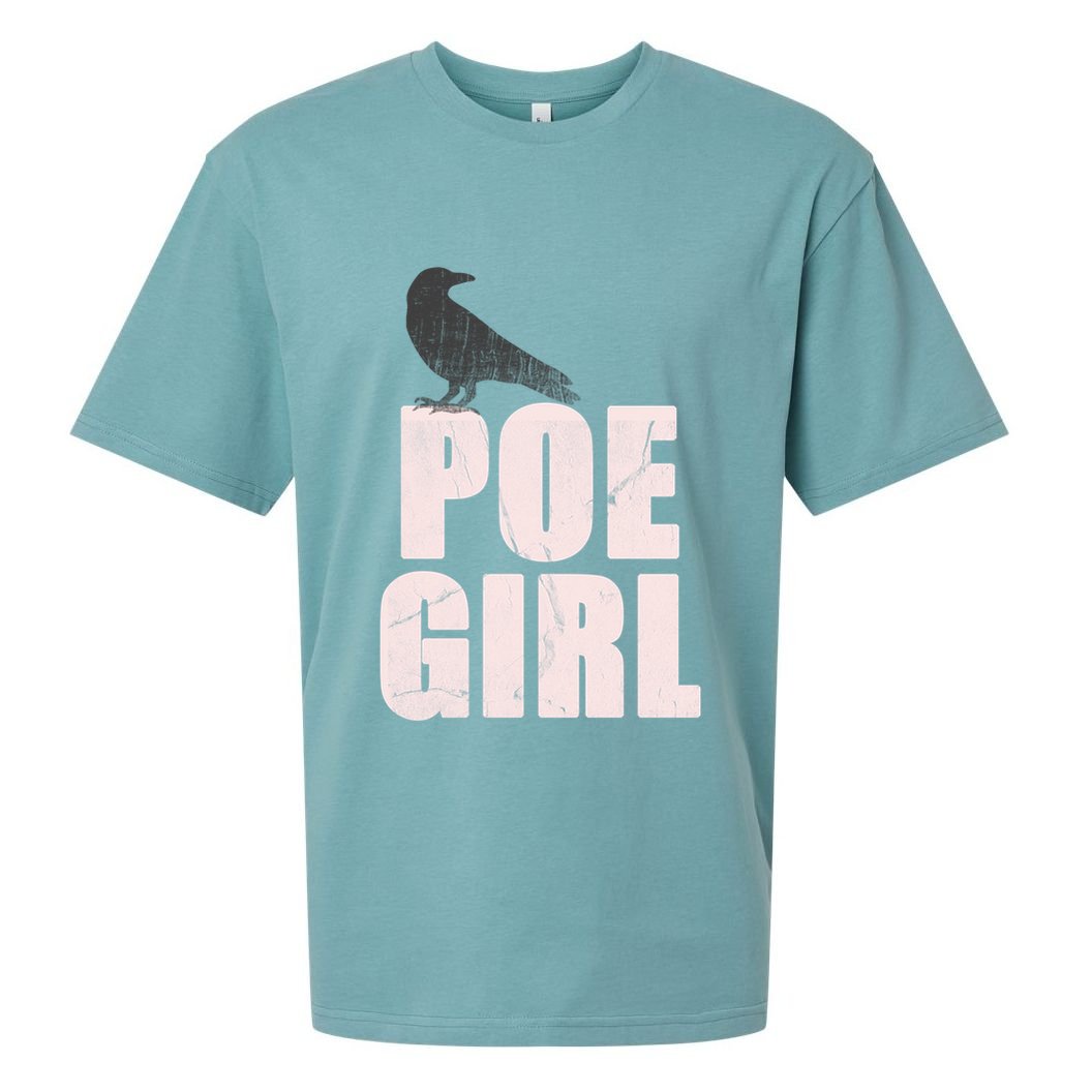 Just A Poe Writing Poem Author World Poetry Day Writer Gift Sueded Cloud Jersey T-Shirt