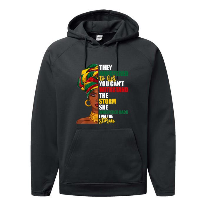 Juneteenth African Pride For Women Im The Storm Gift African Pride Performance Fleece Hoodie