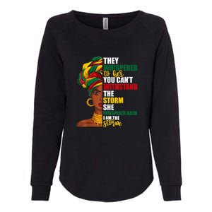 Juneteenth African Pride For Women Im The Storm Gift African Pride Womens California Wash Sweatshirt