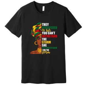 Juneteenth African Pride For Women Im The Storm Gift African Pride Premium T-Shirt