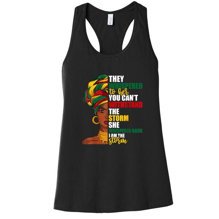 Juneteenth African Pride For Women Im The Storm Gift African Pride Women's Racerback Tank