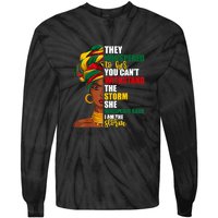 Juneteenth African Pride For Women Im The Storm Gift African Pride Tie-Dye Long Sleeve Shirt