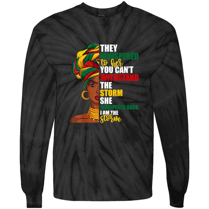 Juneteenth African Pride For Women Im The Storm Gift African Pride Tie-Dye Long Sleeve Shirt