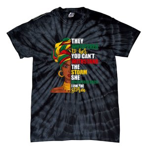 Juneteenth African Pride For Women Im The Storm Gift African Pride Tie-Dye T-Shirt