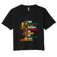 Juneteenth African Pride For Women Im The Storm Gift African Pride Women's Crop Top Tee