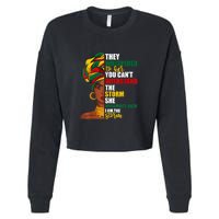 Juneteenth African Pride For Women Im The Storm Gift African Pride Cropped Pullover Crew