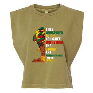 Juneteenth African Pride For Women Im The Storm Gift African Pride Garment-Dyed Women's Muscle Tee