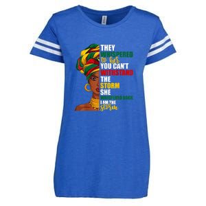 Juneteenth African Pride For Women Im The Storm Gift African Pride Enza Ladies Jersey Football T-Shirt