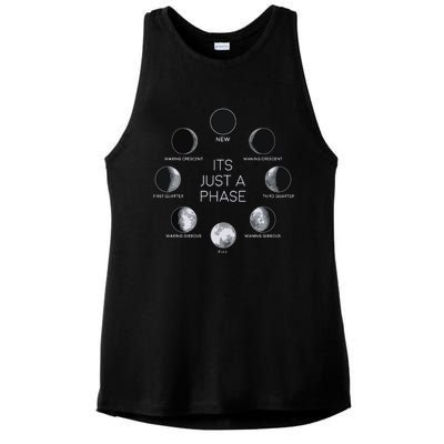 Just A Phase Moon Lunar Space Gift Ladies PosiCharge Tri-Blend Wicking Tank