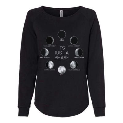 Just A Phase Moon Lunar Space Gift Womens California Wash Sweatshirt