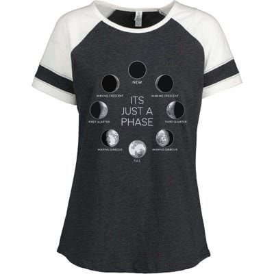 Just A Phase Moon Lunar Space Gift Enza Ladies Jersey Colorblock Tee