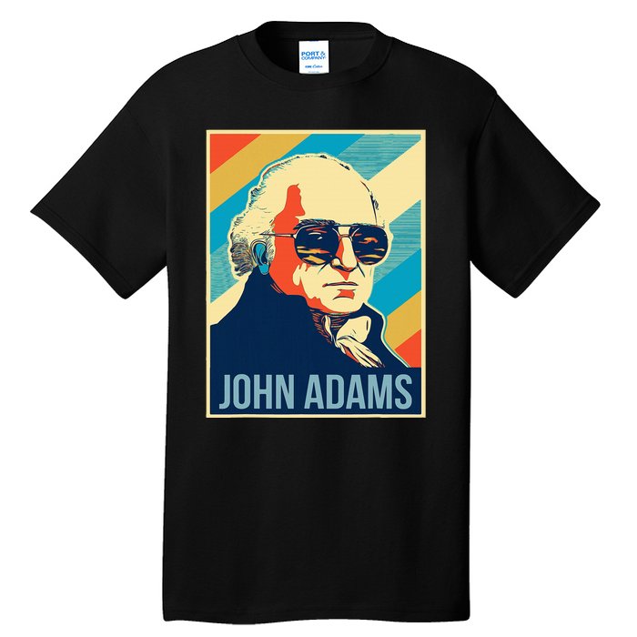 John Adams President Retro Patriotic Tall T-Shirt