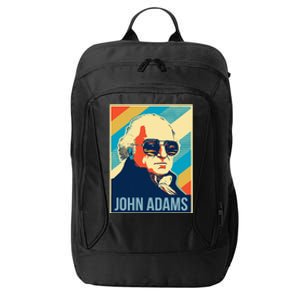 John Adams President Retro Patriotic City Backpack