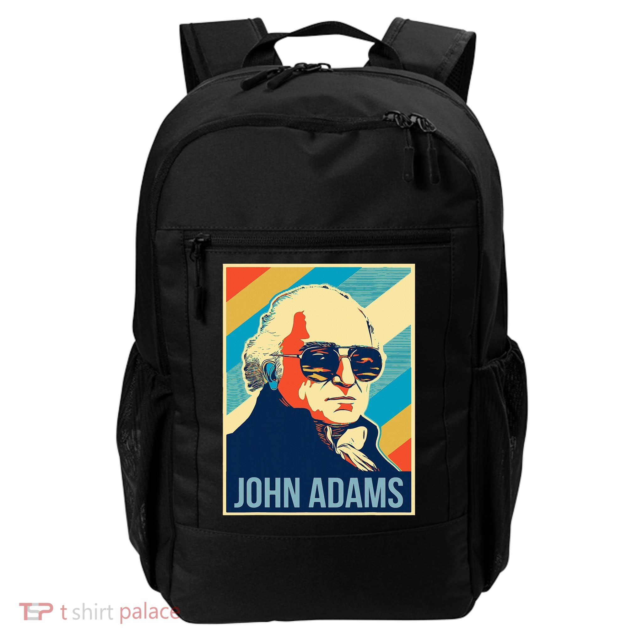 John Adams President Retro Patriotic Daily Commute Backpack