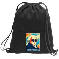 John Adams President Retro Patriotic Sweatshirt Cinch Pack Bag