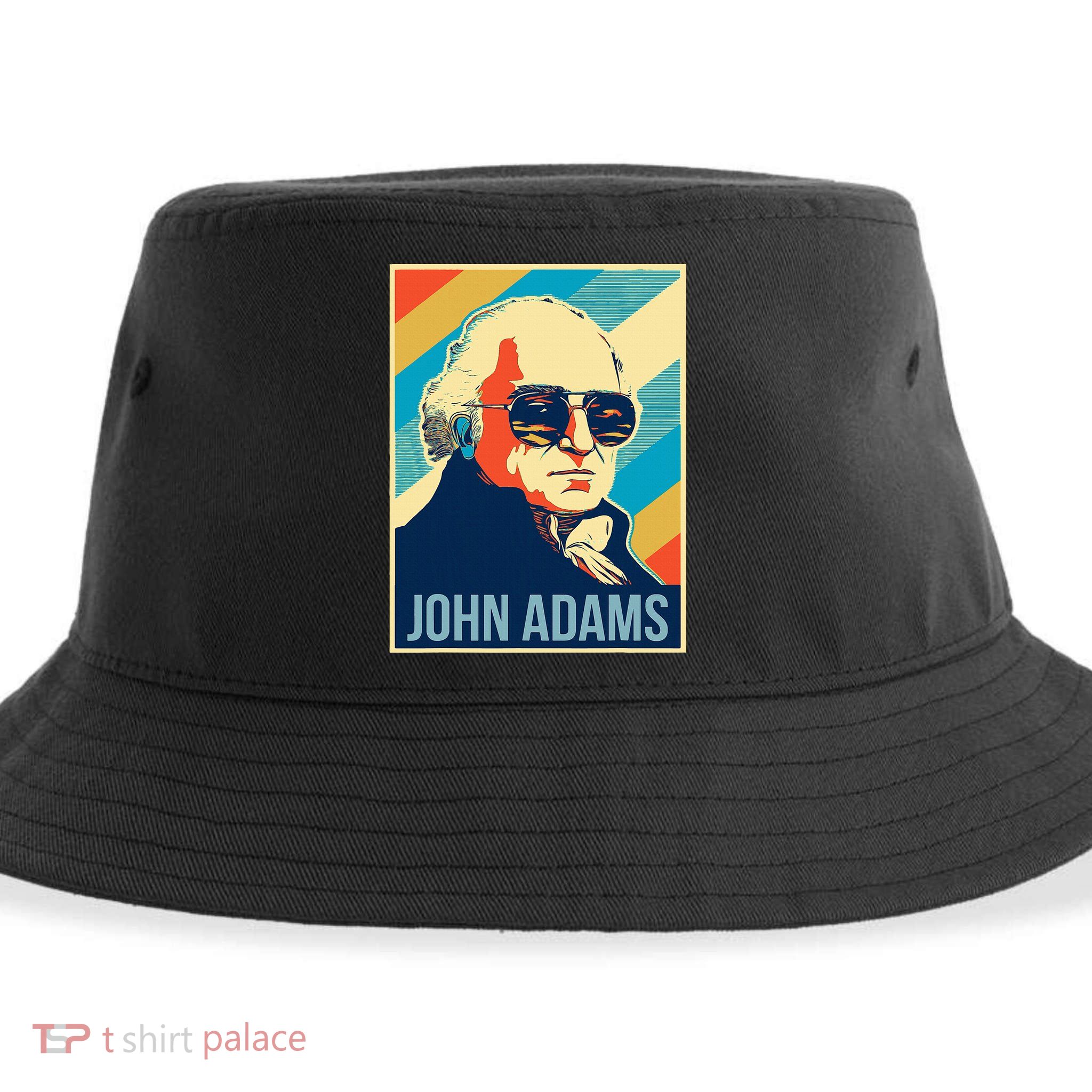 John Adams President Retro Patriotic Sustainable Bucket Hat