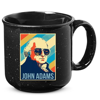 John Adams President Retro Patriotic 15oz Campfire Ceramic Mug