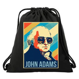 John Adams President Retro Patriotic Drawstring Bag