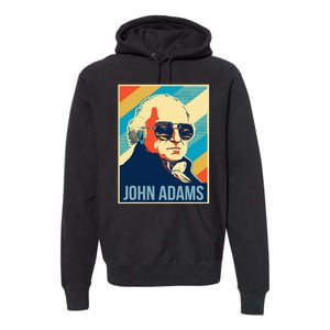 John Adams President Retro Patriotic Premium Hoodie