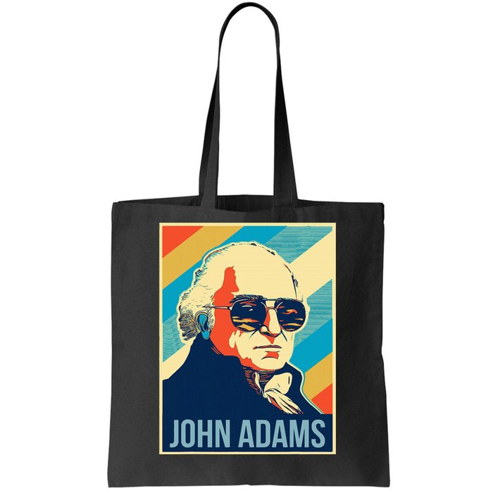 John Adams President Retro Patriotic Tote Bag