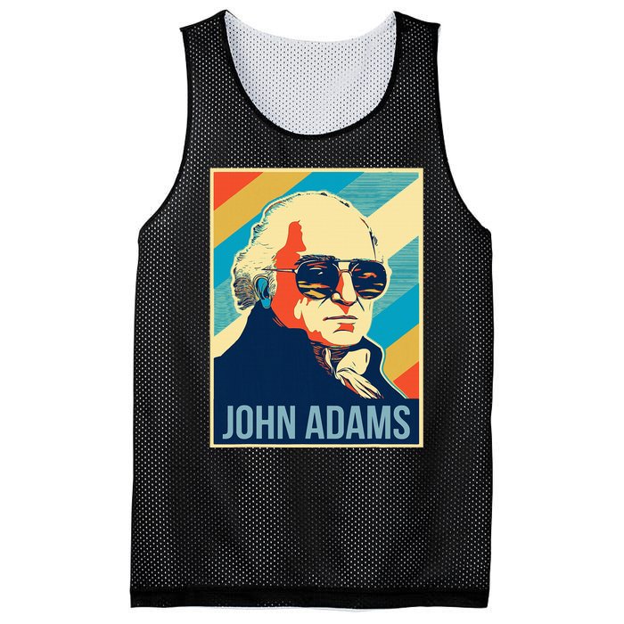 John Adams President Retro Patriotic Mesh Reversible Basketball Jersey Tank