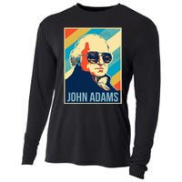 John Adams President Retro Patriotic Cooling Performance Long Sleeve Crew