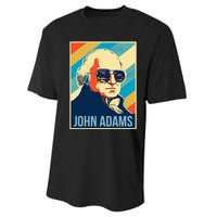 John Adams President Retro Patriotic Performance Sprint T-Shirt