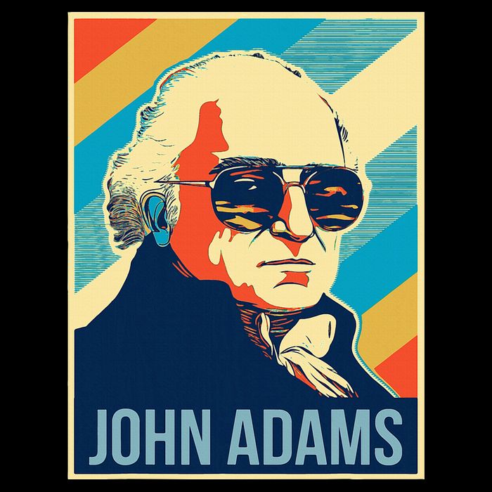 John Adams President Retro Patriotic Poster