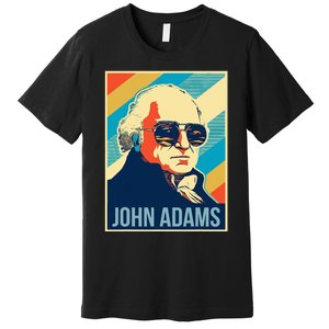 John Adams President Retro Patriotic Premium T-Shirt