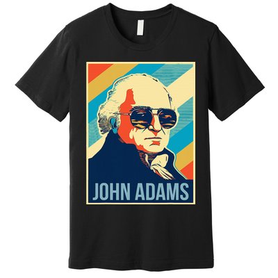 John Adams President Retro Patriotic Premium T-Shirt