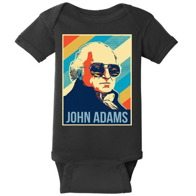 John Adams President Retro Patriotic Baby Bodysuit