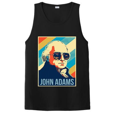 John Adams President Retro Patriotic PosiCharge Competitor Tank