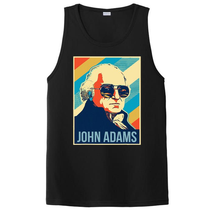 John Adams President Retro Patriotic PosiCharge Competitor Tank