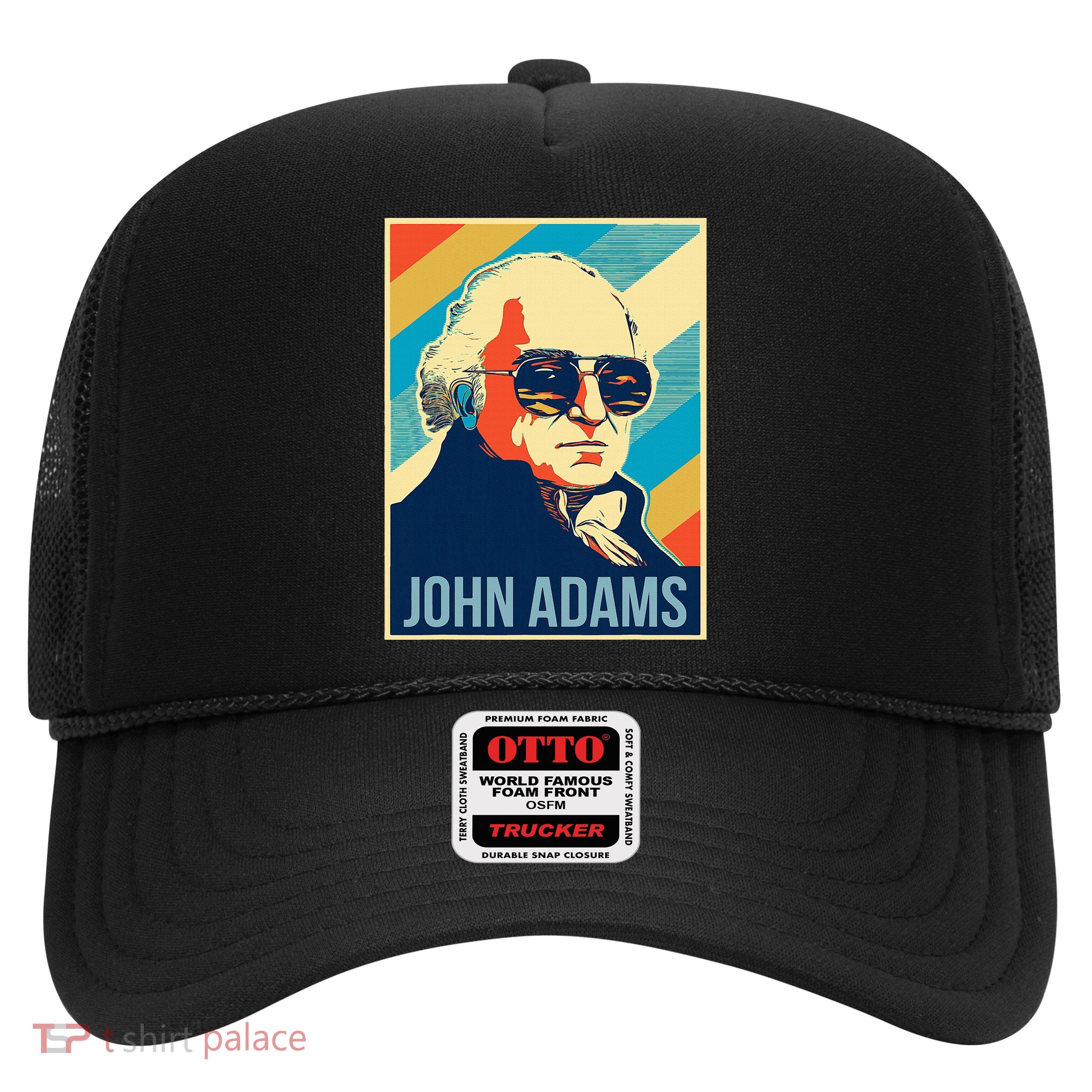 John Adams President Retro Patriotic Trucker Hat