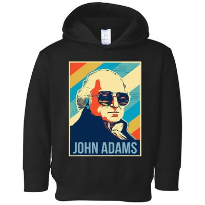 John Adams President Retro Patriotic Toddler Hoodie